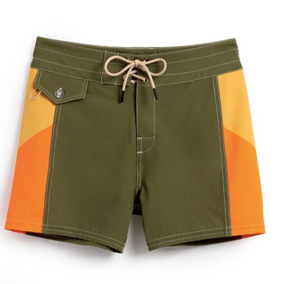 Birdie Boardshorts Army/Sunset Size 32 - Picture 1 of 4